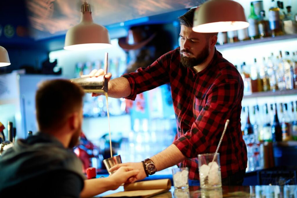 A well-stocked bar, symbolizing the importance of reliable bar insurance in Colorado